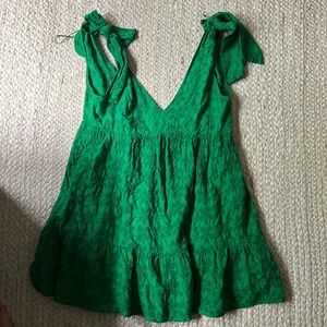 Zara Kelly green eyelet tie romper!